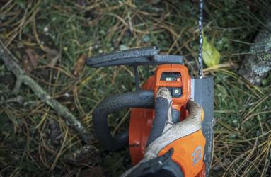 New Husqvarna Battery Chainsaws Close Up